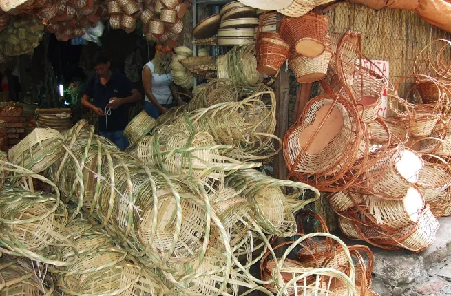 Paniers en fibres de palmiers, Paraguay
